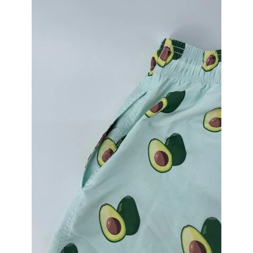 Azul Siete‎ Men's Swim Trunks Size Medium Avacado Print Blue